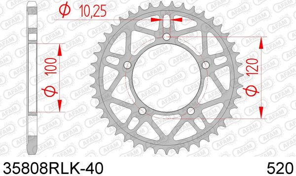 Corona AFAM 35808RLK-40 in acc. passo 520