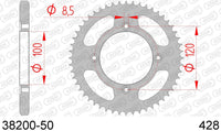 Corona AFAM 38200-50 in acc. passo 428