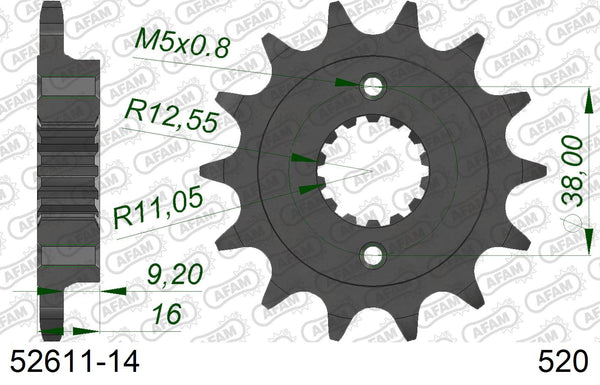 Pignone AFAM 52611-14 passo 520