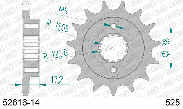 Pignone AFAM 52616-14 passo 525