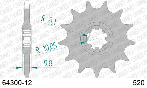 Pignone AFAM 64300-12 passo 520