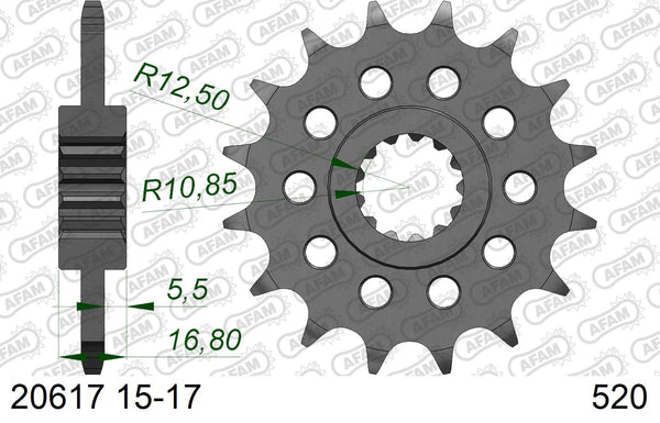 Pignone AFAM 20617NR-16 Passo 520 Con Gomma Antirumore