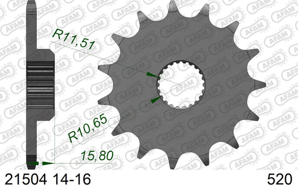 Pignone AFAM 21504NR-15 Passo 520 Con Gomma Antirumore