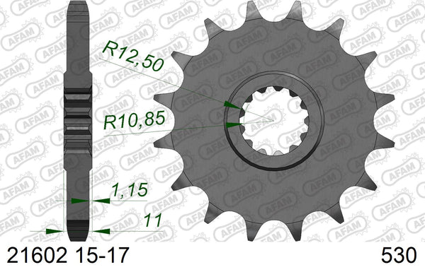 Pignone AFAM 21602NR-17 Passo 530 Con Gomma Antirumore