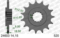 Pignone AFAM 24603NR-15 Passo 520 Con Gomma Antirumore